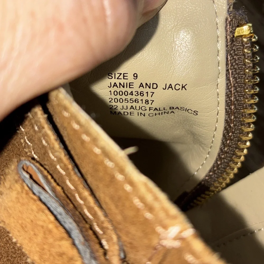 Janie and Jack Tan Kids Boots